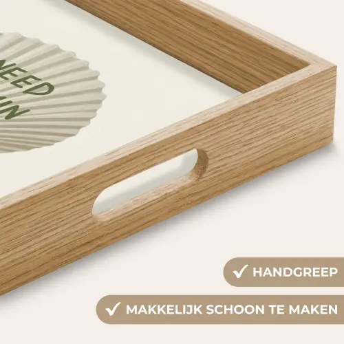 Schelp - Quote - Groen Dienblad Rechthoek middel -USP_HandgreepNL