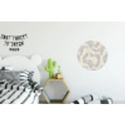 Lijnen - Patroon - Beige - Minimalistisch Wandcirkel aluminium klein 190 -kinderkamer
