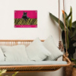 Kat - Baas - Roze - Tijgerprint tuinposter los doek klein -sfeer7