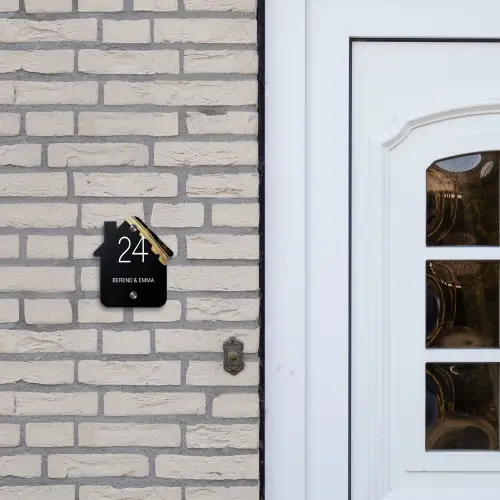 Gouden hoek - Klassiek Naambord Huisje klein -sfeer1