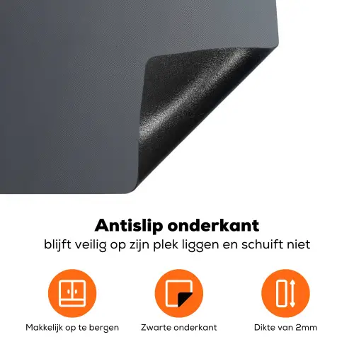 Zilver - Metaal - Lepel Inductie beschermer vinyl 3mm klein -zzzzzzz-td-onderkant