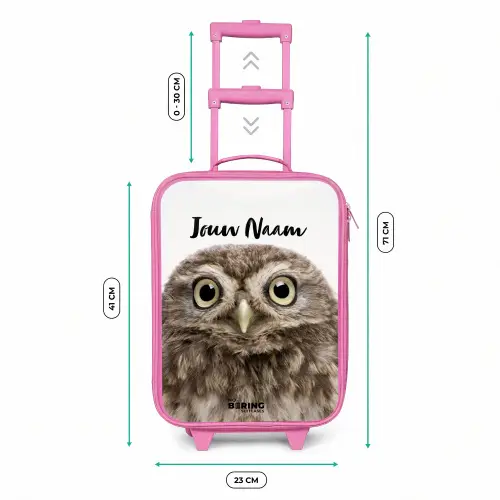 Ulke Uil Kinderkoffer - Roze klein -productfoto_formaten