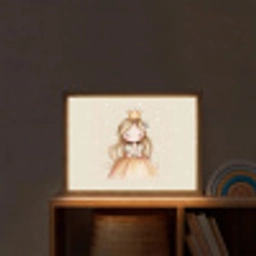 Prinses - Goud - Stippen Light Box met batterij (Wandlamp kind) middel -sfeer1_kind