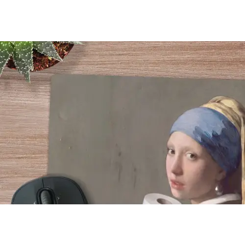 Klassiek - Humor - Kleurrijk muismat rubber klein -closeup