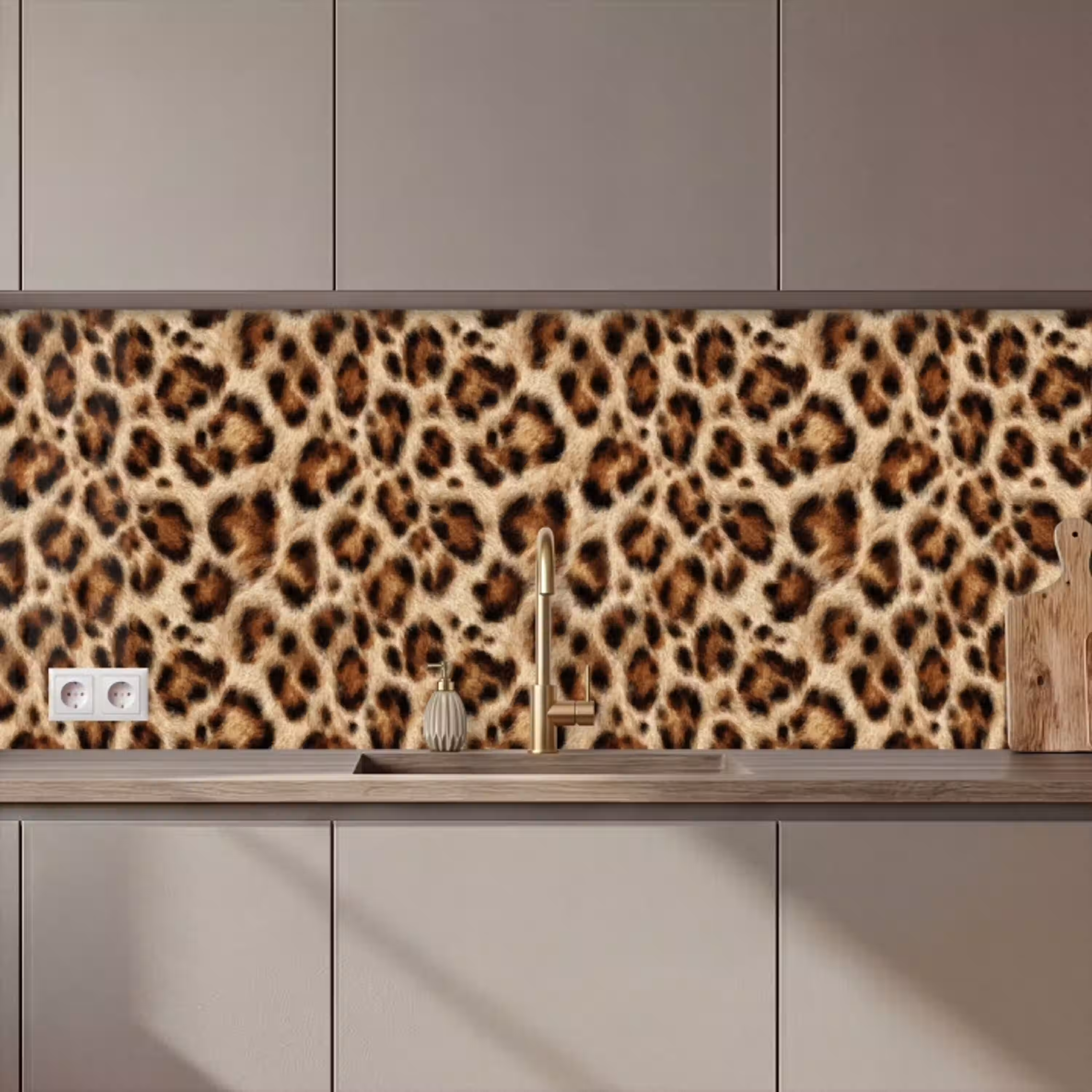 Luipaard - Vacht - Bruin keuken achterwand 2 middel 871 zz_3dshopping