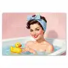 Badkamer - Eend - Blauw Placemat vinyl groot -zzsfeer1_Kitchenyeah-website
