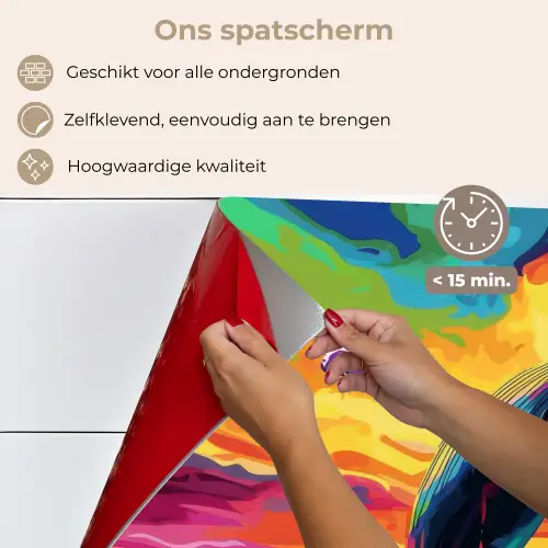 Zonsondergang - Walvis - Geschilderd - Kleurrijk keuken achterwand spatscherm klein -spatscherm_NL