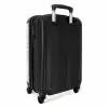 Grijze golflijnen op wit NBS - Handbagage koffer - Kinderen Unisex middel -achterkant