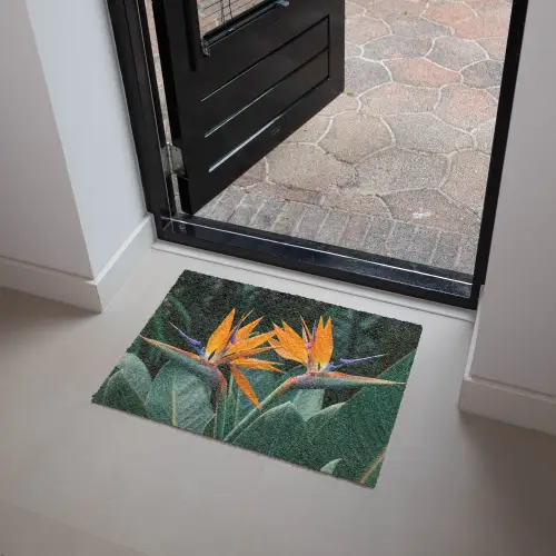 Paradijsvogel - Bloem - Exotisch Deurmat klein -sfeer5