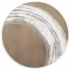 Verf - Bruin - Japandi Wandcirkel kunststof plaat 5mm dik klein -3d