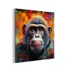 Aap - Gorilla - Graffiti - Dieren - Kleuren aluminium wit klein -3d