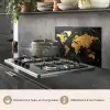 Wereldkaart - Goud - Marmer keuken achterwand spatscherm klein -usp_FR