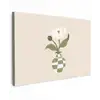 Vaas - Geruit - Bloem - Groen canvas 2cm klein -z3d