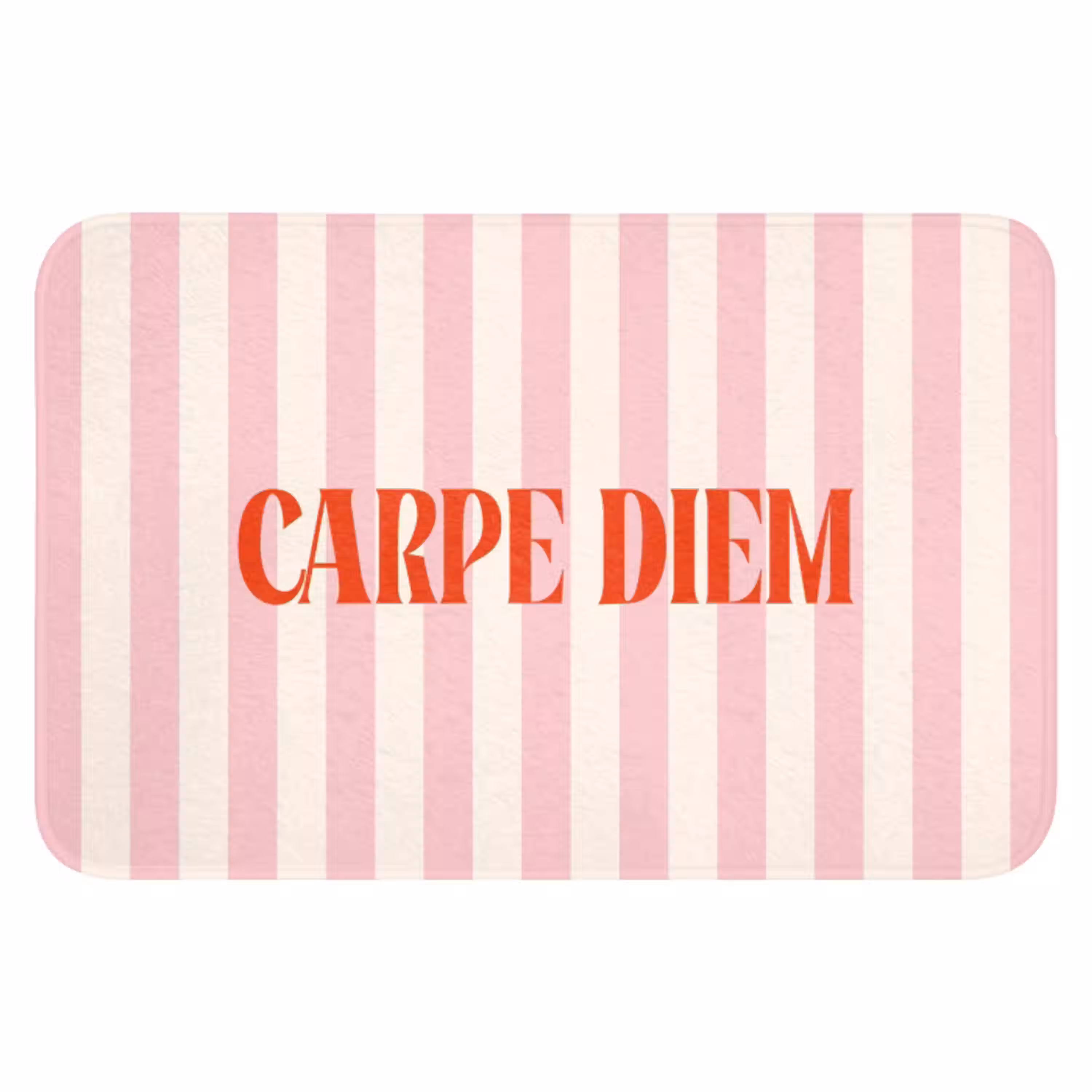 Zachtroze - Rood - Strepen - Carpe Diem WCmat klein -3d