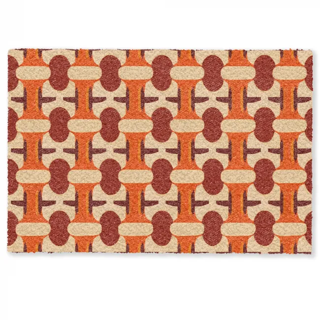 Deurmat - Geometrisch - Retro - Oranje