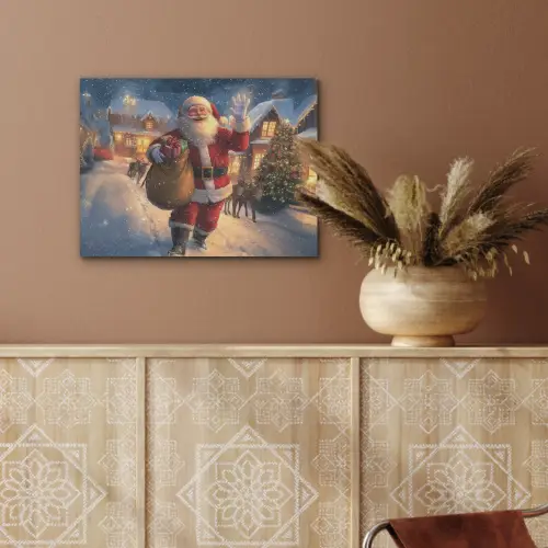 Kerstman - Dorp - Hert - Donker PET vilt klein -sfeer4