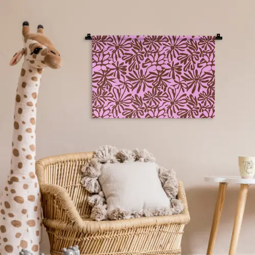 Organisch - Patroon - Roze Wandkleed katoen klein 269 -wsfeer5_kind