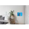 Ananas - Blauw - Tropisch - Vrolijk textielposter latten blank klein -woonkamer