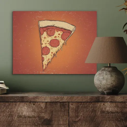 Pizza - Kaas - Rood - Pepperoni PET vilt klein -sfeer2
