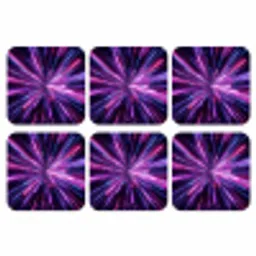Lichtsnelheid - Ruimte - Roze - Paars onderzetter kurk middel -3d