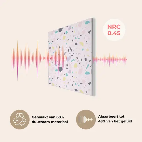 Terrazzo -  Patroon - Zacht - Snoep PET vilt klein 837 -USP_NL