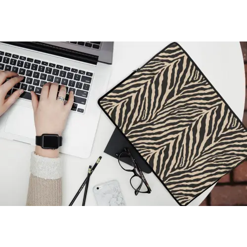 Zebra - Klassiek - Zwart laptophoes neopreen klein 279 -bureau