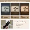 Gezicht - Bloemen - Zwart - Vrouw Light Box met batterij (Wandlamp) middel -USP_lichtkleurNL