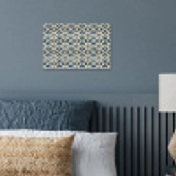 Tegel - Patroon - Blauw - Beige poster papier klein 62 -sfeer2