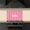 Roze - Gestreept - Belle keuken achterwand spatscherm klein -sfeer1