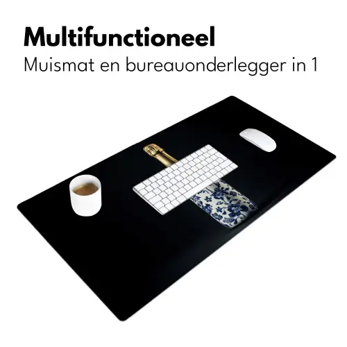 Champagne - Bloemen - Goud - Chique Muismat XXL klein -sfeer4