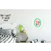 Bloemen - Ovaal - Strepen - Groen Wandcirkel aluminium klein -kinderkamer