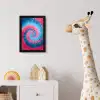 Spiraal - Roze - Draaiend fotolijst zwart zonder passe partout klein -usfeer4_kinderkamer