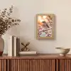 Vogel - Tak - Winter - Dieren - Sneeuw Light Box met kabel (Tafellamp) klein -sfeer2