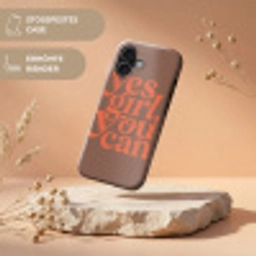Yes girl you can - Oranje - Bruin Toughcase MagSafe Apple iPhone 17 klein -USP_RandenV_DE