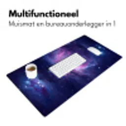 Ruimte - Sterren - Kleurrijk Muismat XXL klein -sfeer4