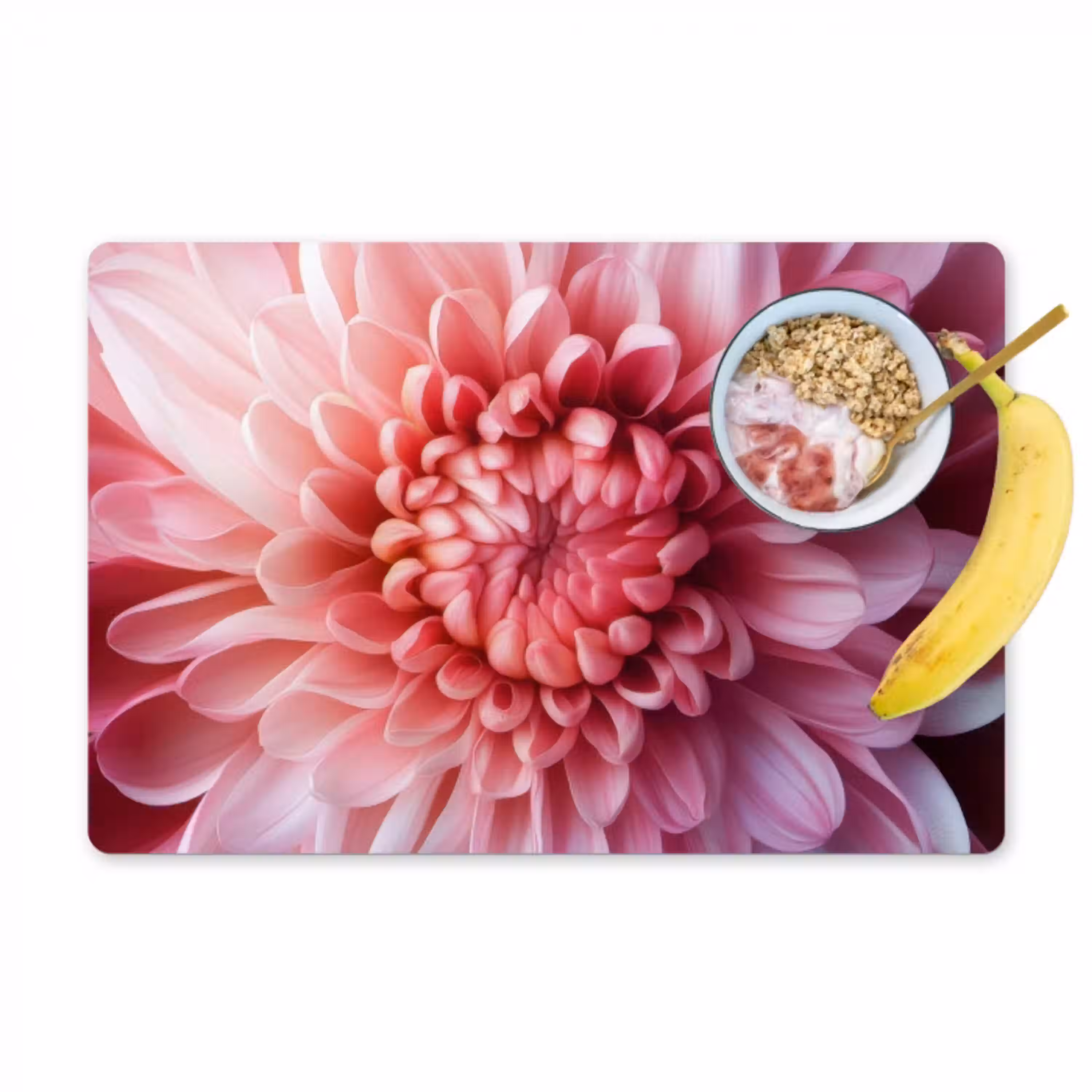 Dahlia - Bloem - Close up - Roze Placemat vinyl groot -zzzproduct_Kitchenyeah-website