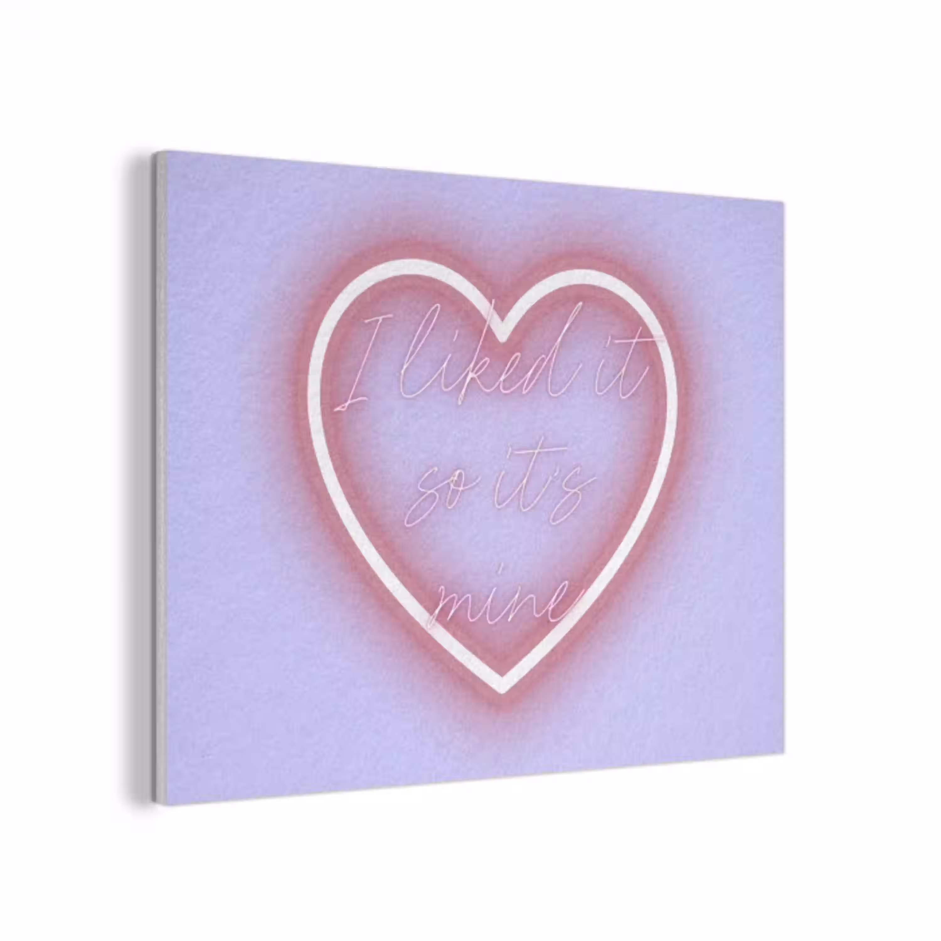 I liked it so it's mine - Neon hart - Paars PET vilt klein -3d