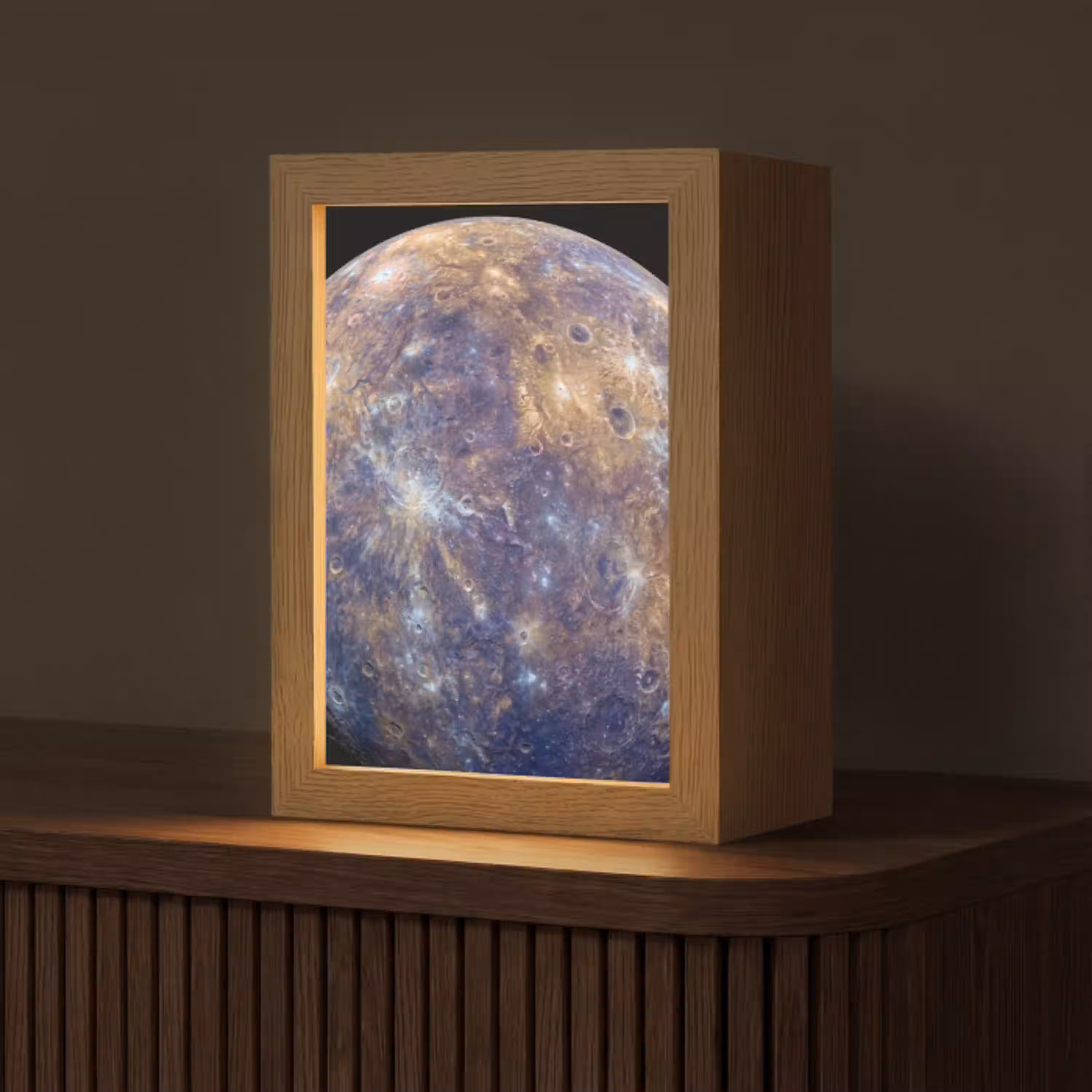 Planeet - Kraters - Ruimte Light Box met kabel (Tafellamp) klein -z3d_website