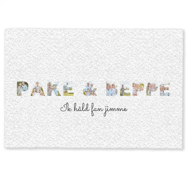 Gepersonaliseerde deurmat Pake & Beppe - Lettercollage