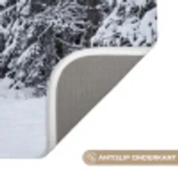 Bos - Winter - Sneeuw - Pad - Natuur Badmat klein -USP_AntislipNL