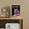 Tijger - Kleurrijk - Dieren - Zwart - Neon Light Box met kabel (Kinderlampje) klein -sfeer2_kind