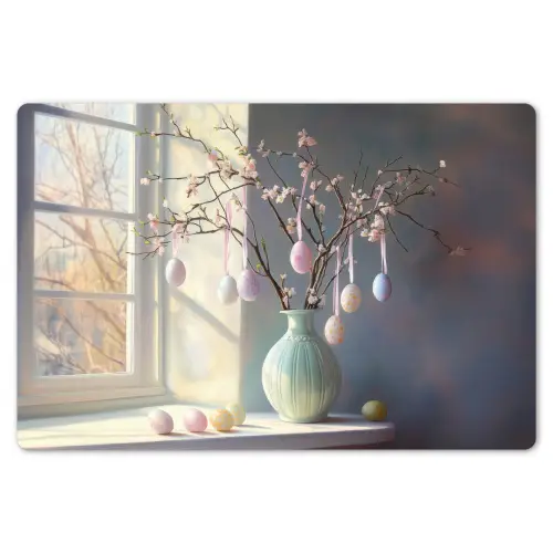 Stilleven - Vaas - Paastak Placemat vinyl groot -zzsfeer1_Kitchenyeah-website
