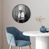 Vrouw - Bubbels - Zwart - Wit Fotolijst rond zonder passe partout klein -sfeer2
