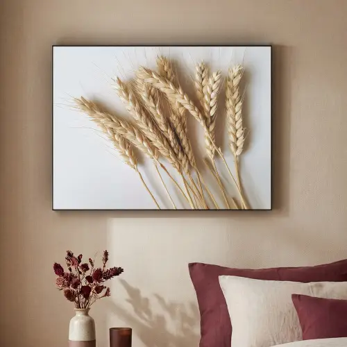 Graan - Geel - Wit - Stilleven Textielframe zwart klein -sfeer1