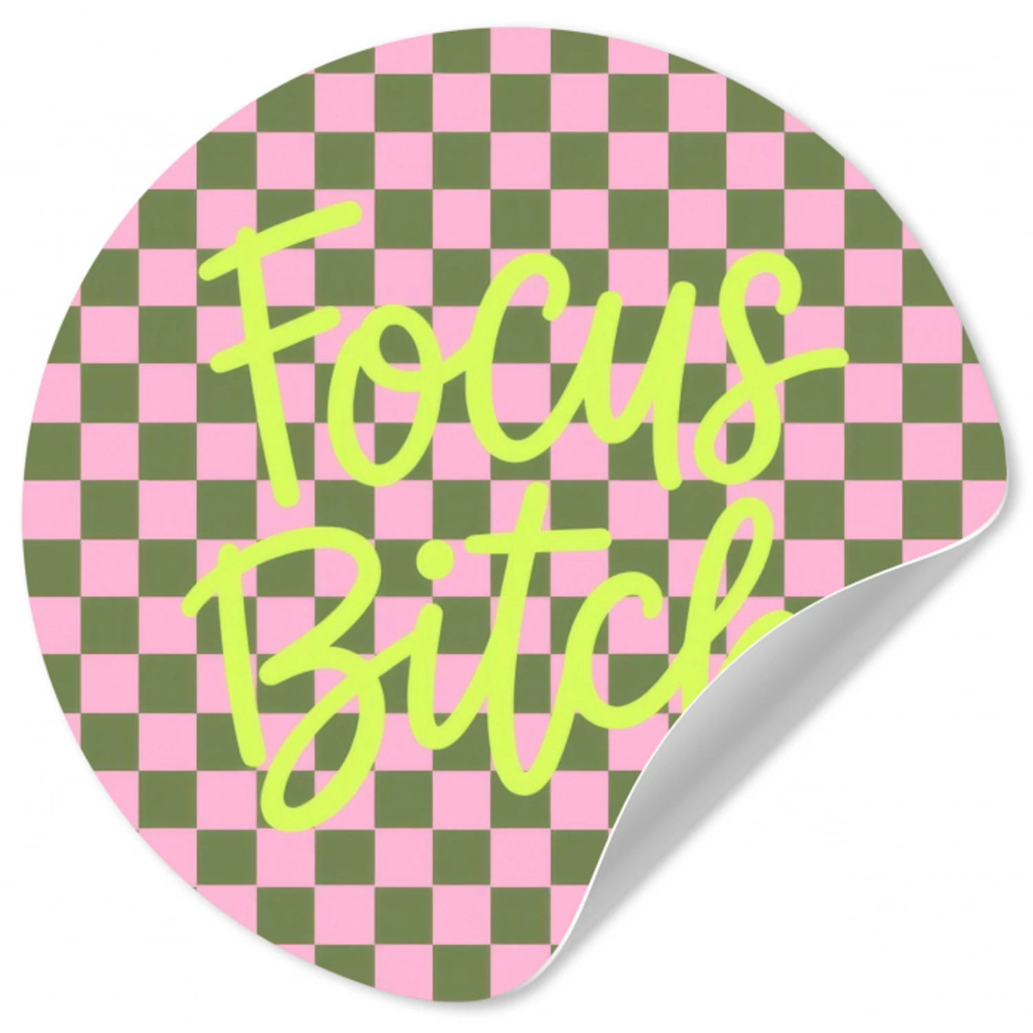 Focus - Vakken - Roze Wandcirkel behangsticker klein -3d