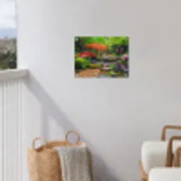 Kleurrijke Japanse Tuin tuinposter los doek klein -sfeer8