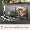 Leeuw - Wilde dieren - Planten - Natuur - Bloemen keuken achterwand spatscherm klein -usp_FR