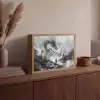 Krijger - Draak - Grijs Light Box met batterij (Wandlamp) middel -sfeer2