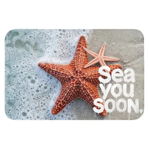 Sea you soon - Zeester - Zee Badmat klein -3d