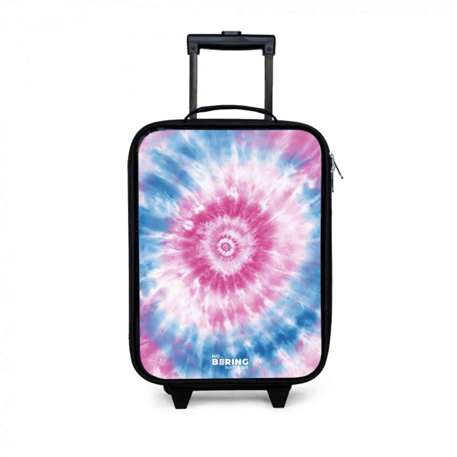 Tie dye - Abstract - Blauw - Roze Kinderkoffer - Zwart klein -3d